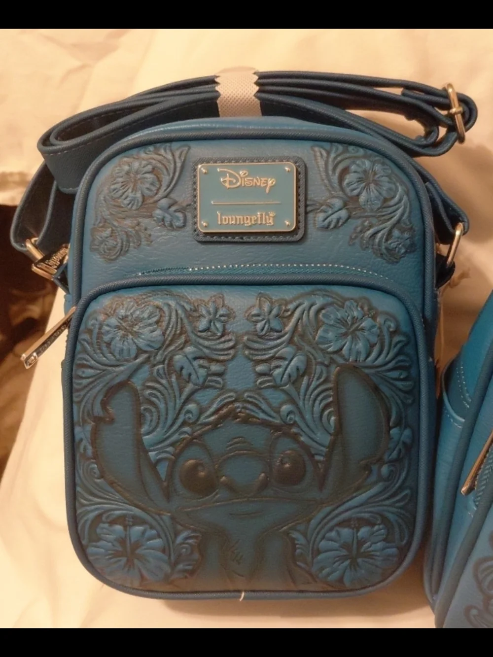 Loungefly Teal Stitch Embossed Backpack, Crossbody & Wallet Set